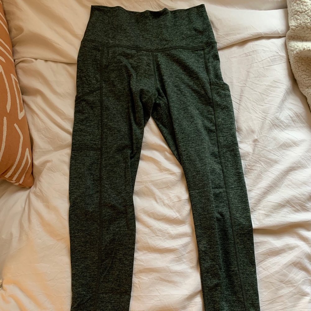 Aerie Green Fleece Green Leggings